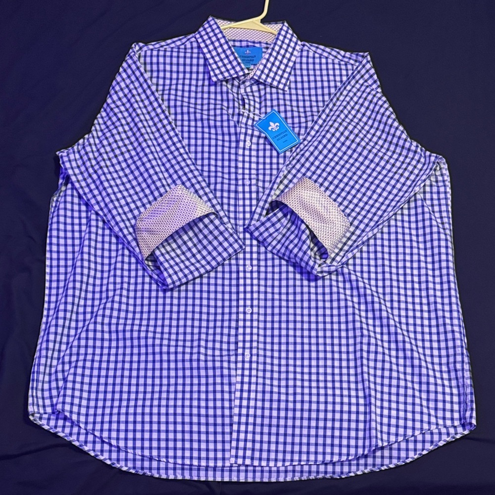 Classic Blue and White Checkered Men's Shirt